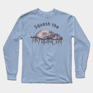 Squash the Patriarchy Hippo Long Sleeve T-Shirt